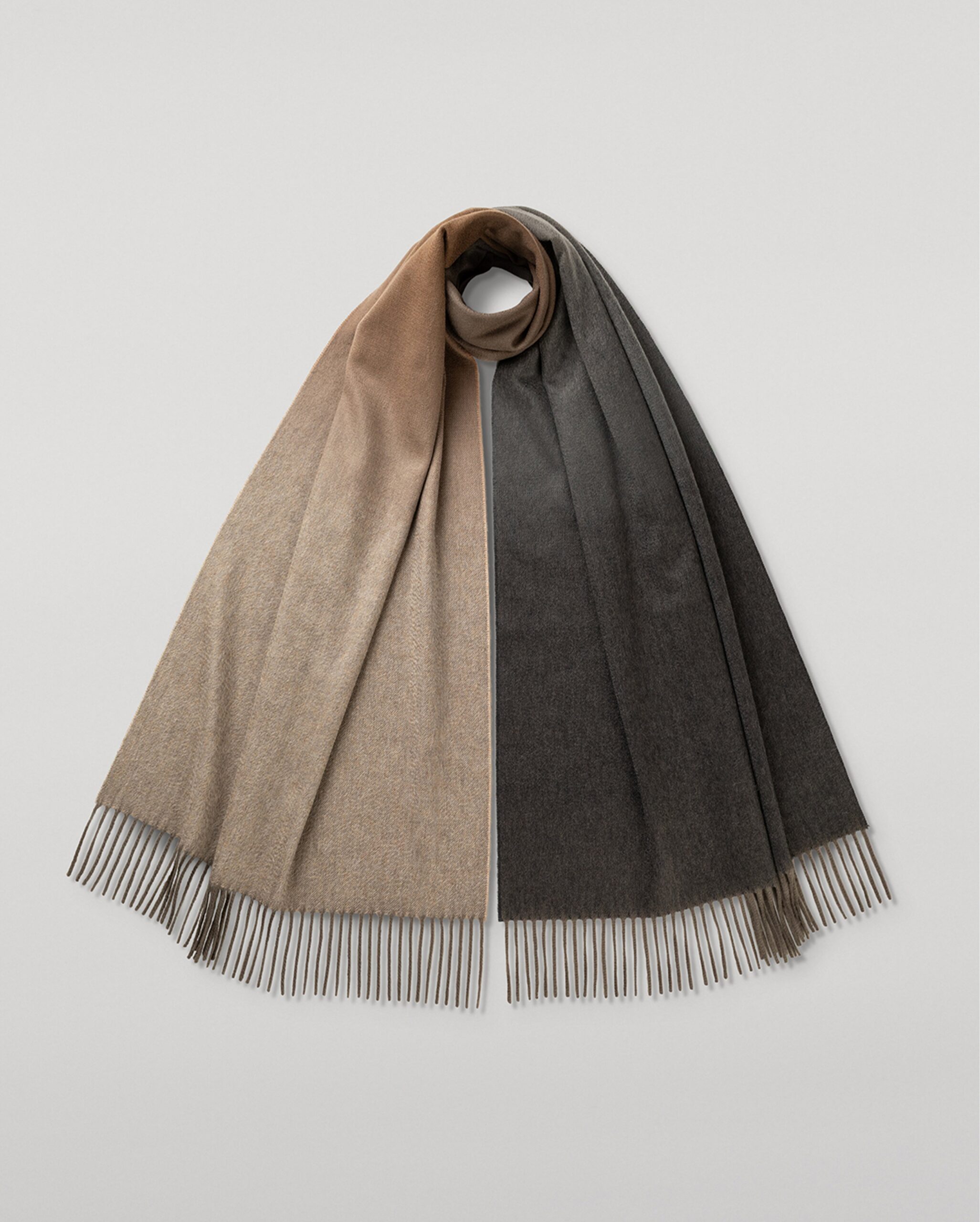 Umbra Ombré Brown Cashmere Stole